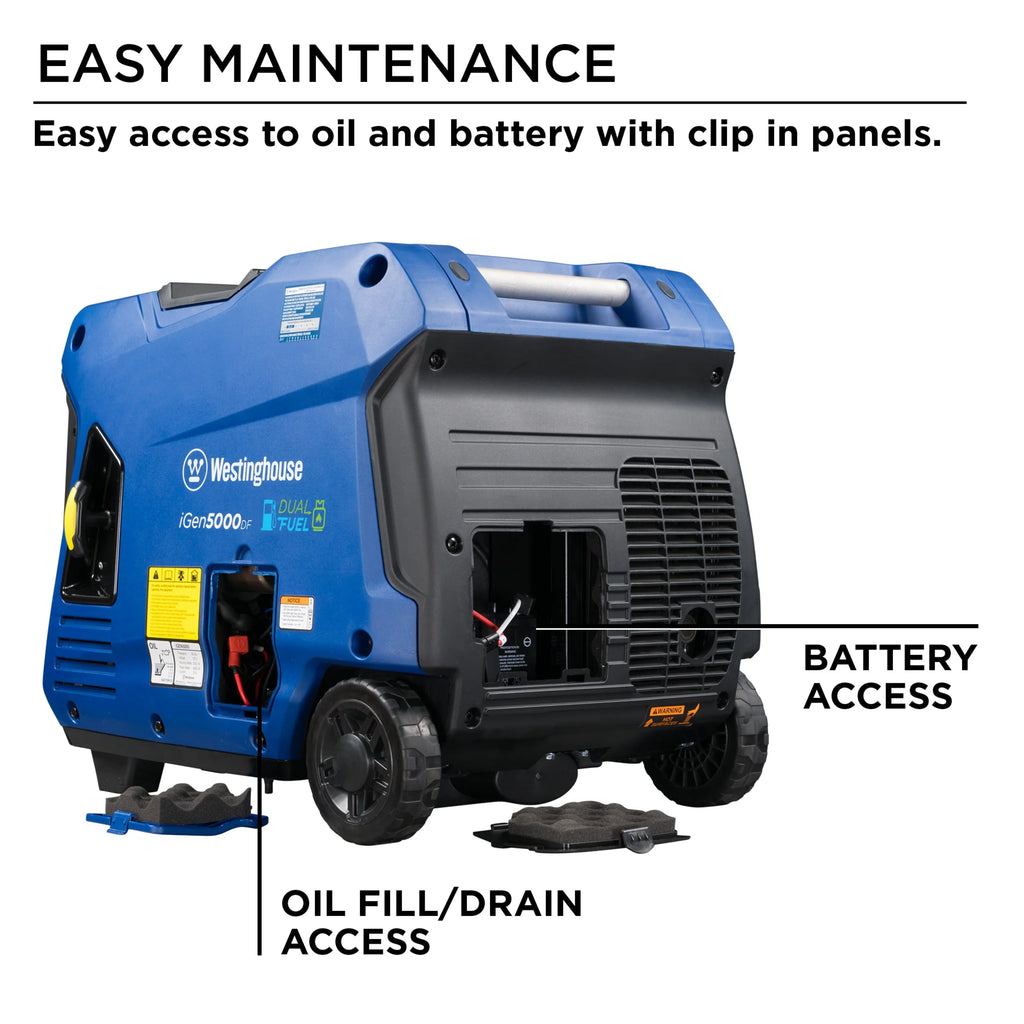 5000 Watt Dual Fuel Portable Inverter Generator B90927