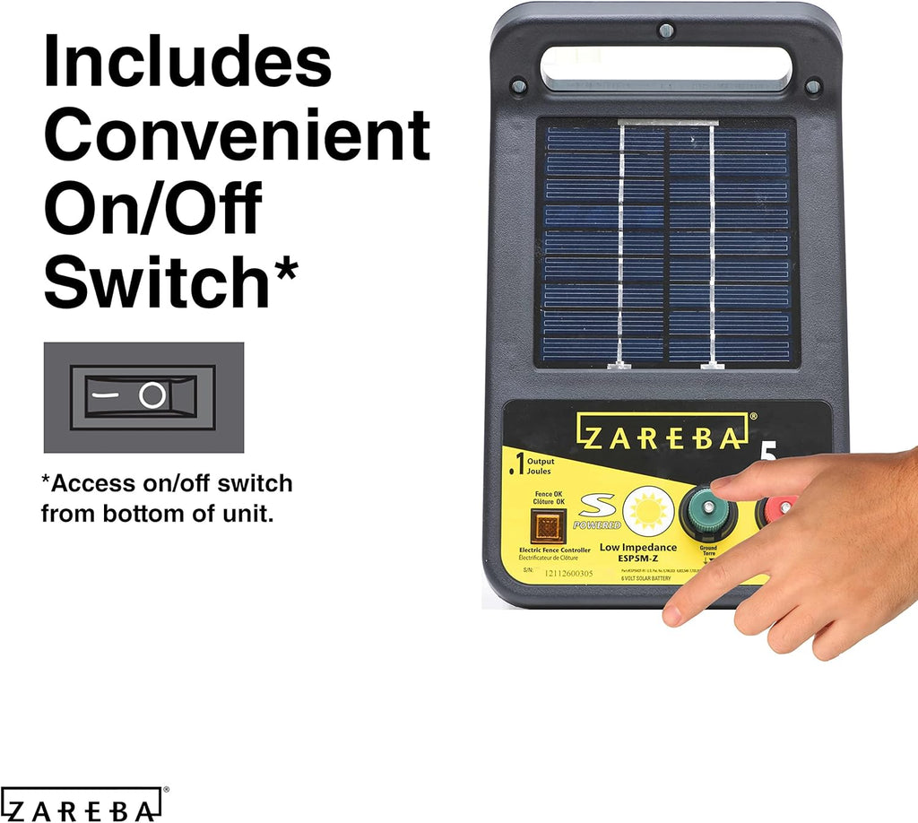 Solar Powered Electric Fence Charger 5 Mile R153562