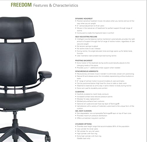 Black Polished Aluminum Ergonomic Office Chair with Headrest M3472