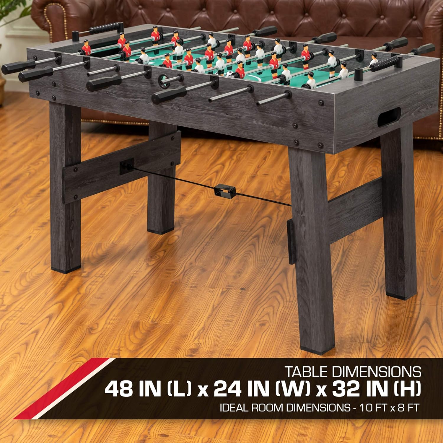 48" Mid-Size Indoor Foosball Table, Grey P7986