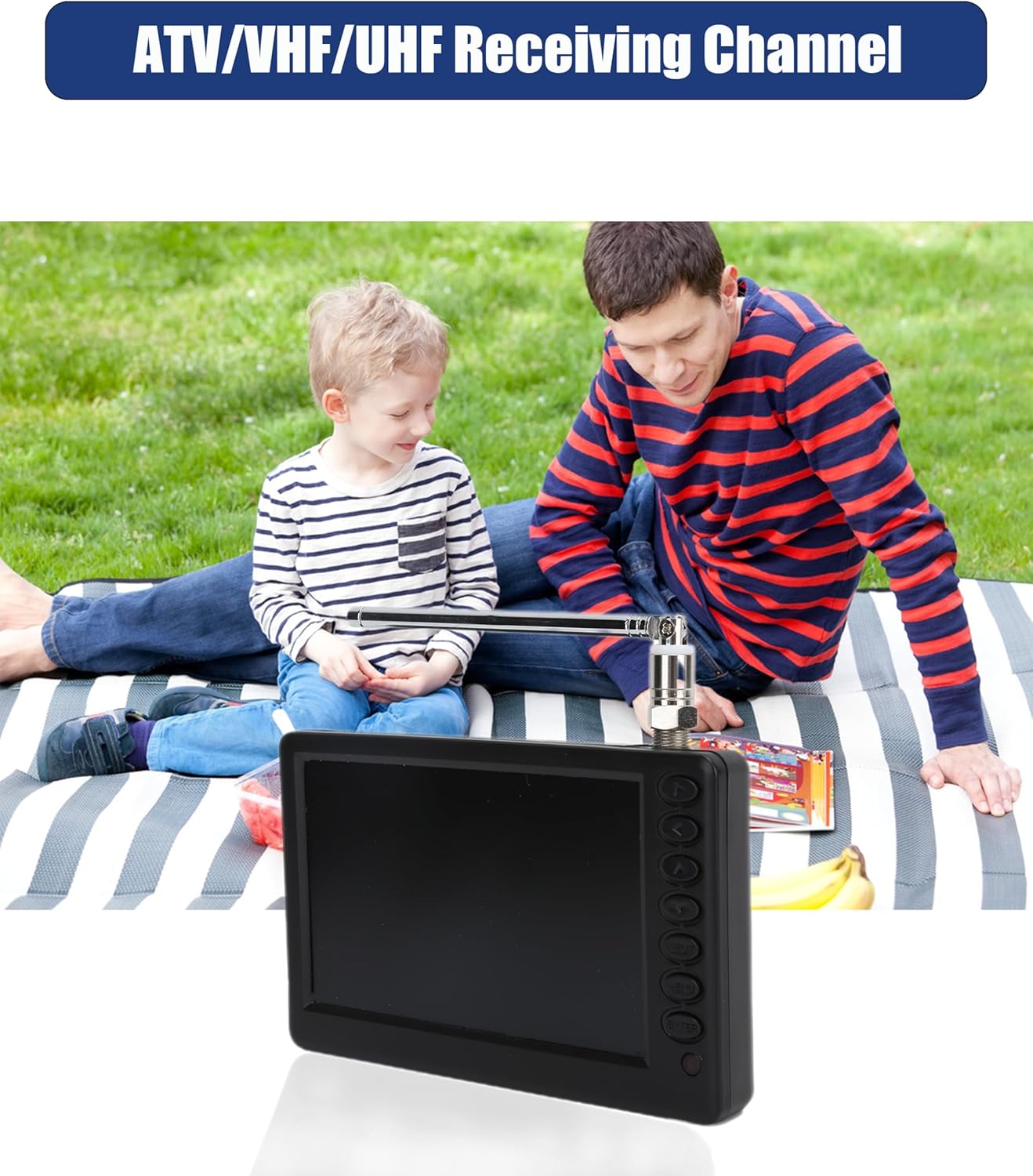 5 Inch 1080P Portable Digital TV with Antenna and Rechargeable Battery A4186