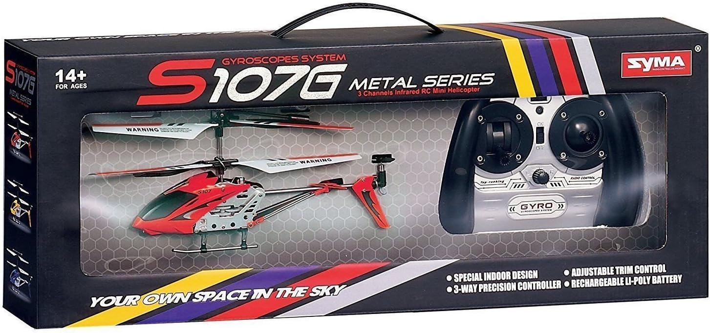 Red R/C Helicopter with Gyro S635