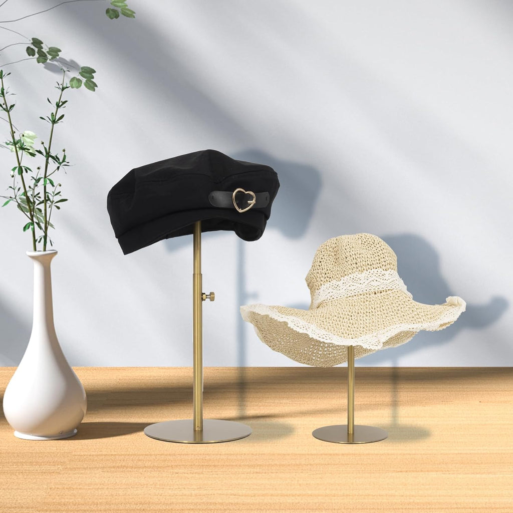 2PCS Stainless Steel Brushed Nickel Titanium Hat Stand S730502