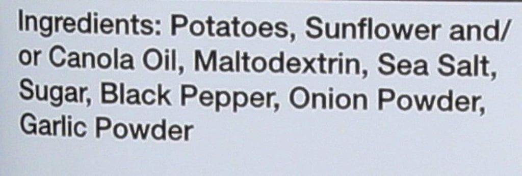 Sea Salt Pepper And Onion Potato Chips, 8 OZ R39920