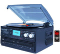 Bluetooth Dual CD Player AM/FM Radio Turntable Record Player with Cassette Player X39459
