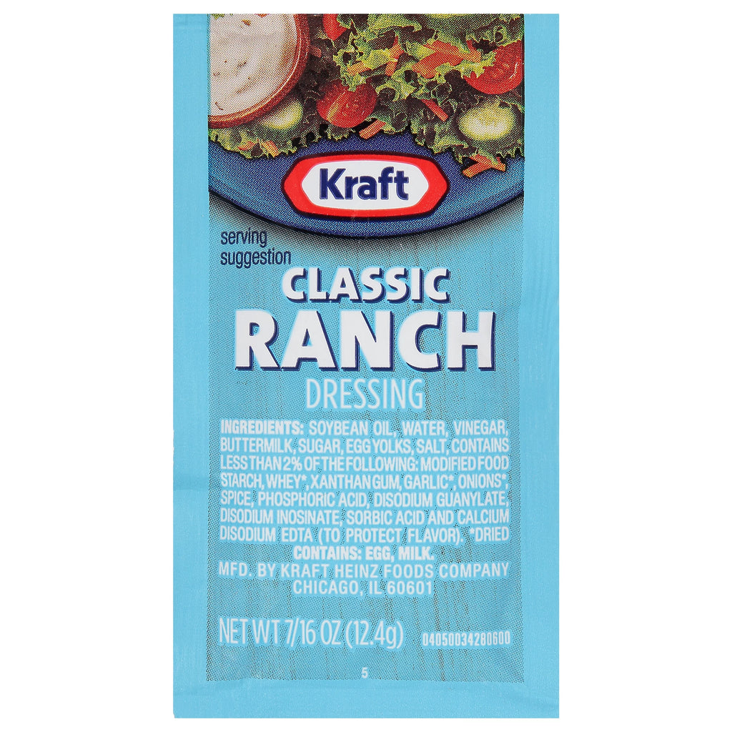 0.44 oz. Ranch Salad Dressing Packets, 200 per case D6077