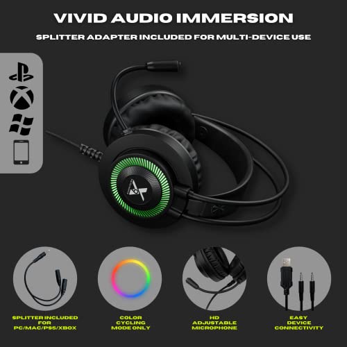 4 in 1 RGB Gaming Keyboard and Mouse Combo with Headset and Mouse Pad F9727