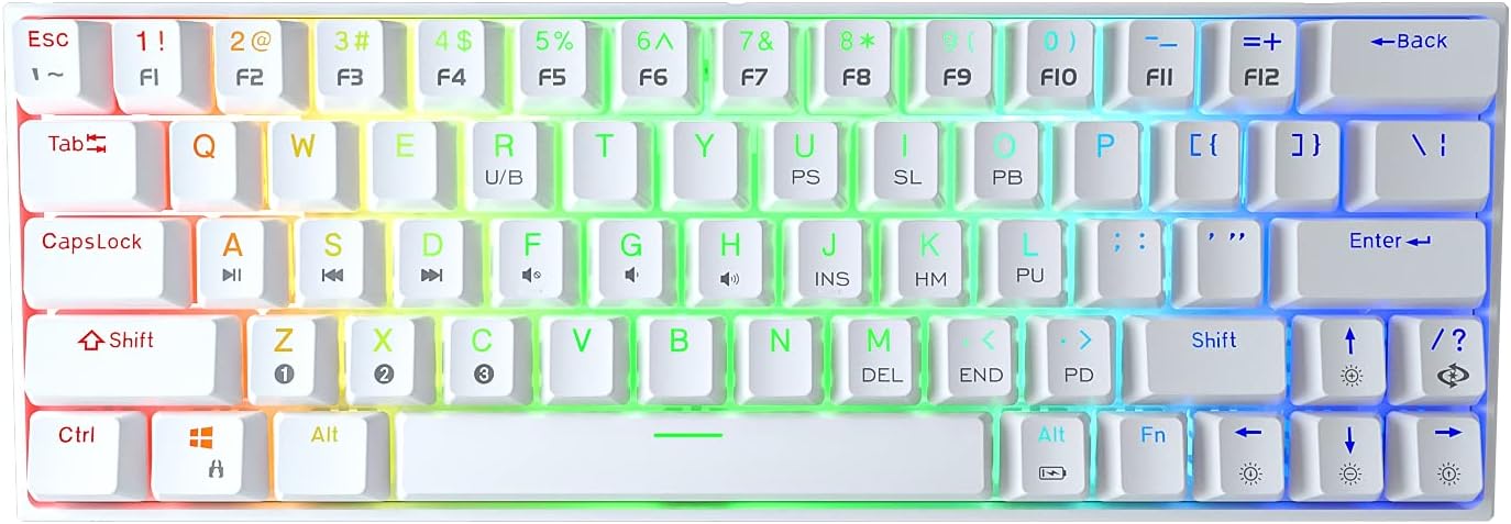 60% Wireless Mechanical Keyboard with RGB Backlit Q960