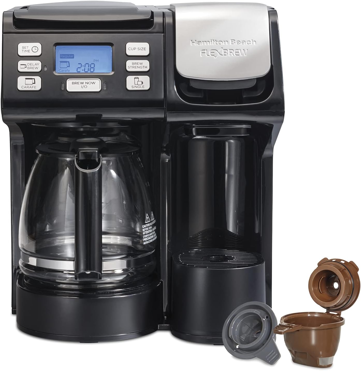 12c Coffee Maker, Single Serve & 12 Cup, Compatible with K-Cup Pods or Grounds K193