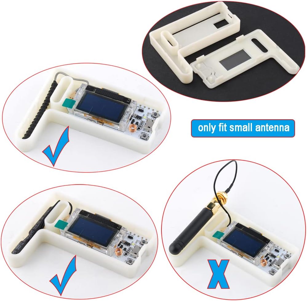 Pack of 2 ESP32 OLED LoRa 915MHz Module with Protective Case Cover and Antenna L2600