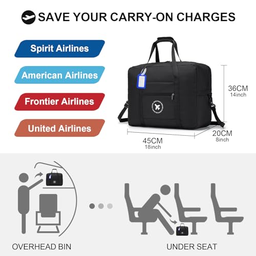 Black 18x14x8 Inch Travel Duffel Bag U9158