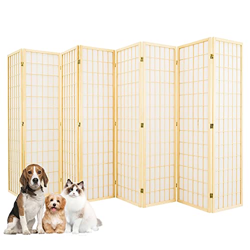 Black 5.6 Ft 8 Panel Room Divider V874