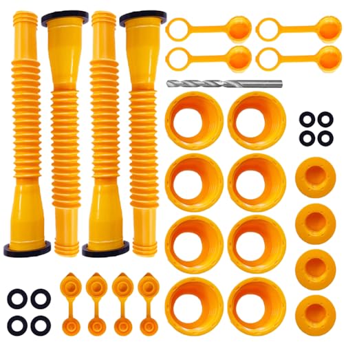 Universal Anti-Spill Gas Can Nozzle Replacement with Flexible Nozzle, 5 Set J95242