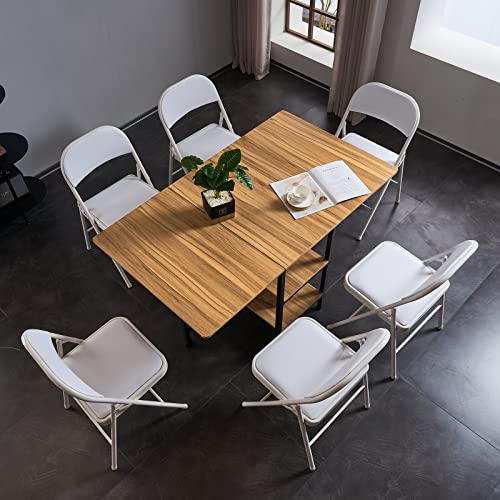4 PCS Folding Metal Chairs with Padded Seats, Grey C501