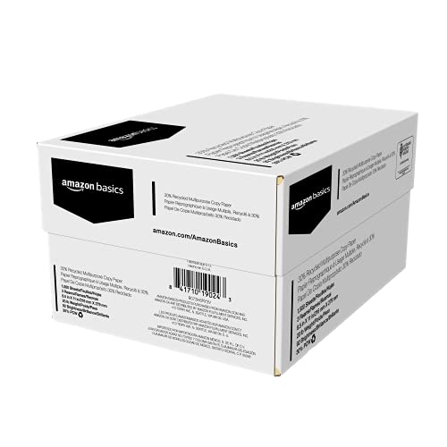30% Recycled Multipurpose Copy Printer Paper - 8.5 x 11 Inches, 1 Ream, 500 Count, White I320059