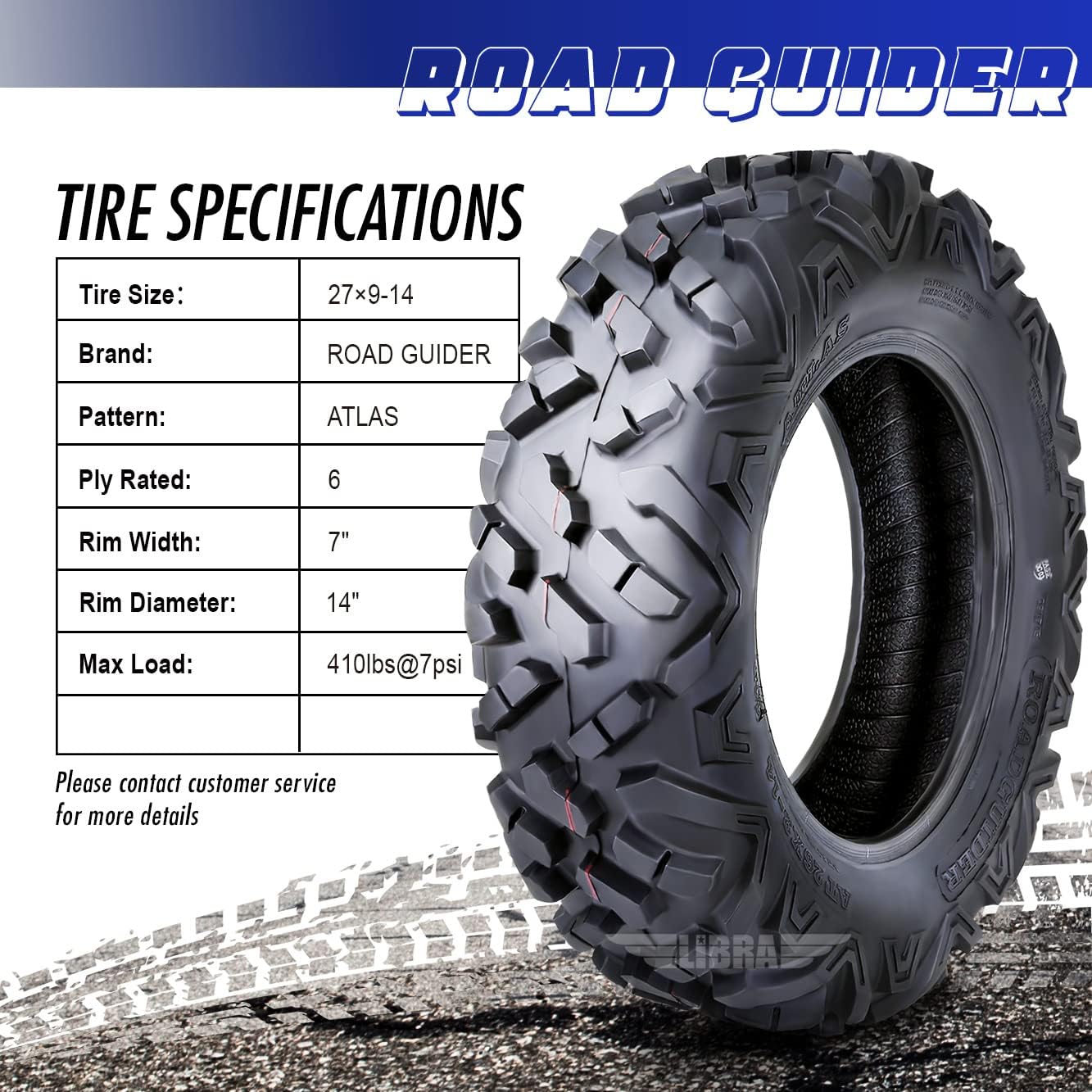27x9-14 6PR Mud ATV UTV Tires Set of 2 J218820