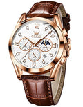 Leather Chronograph Analog Quartz Wrist Watch H502861