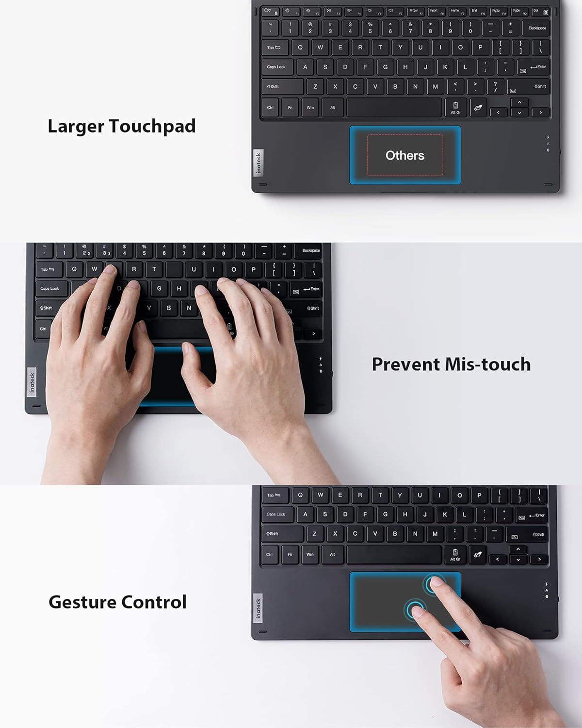 Gray Bluetooth Backlit Keyboard Pack of 2 O6885