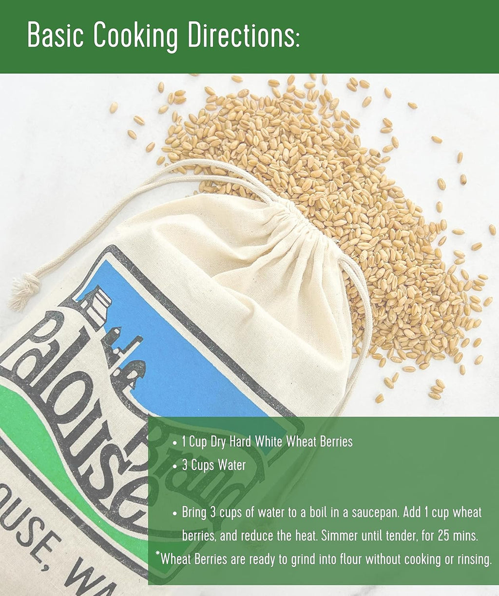 3-4 LB Kraft Bags (12 LBS total) Hard White Wheat Berries D553070