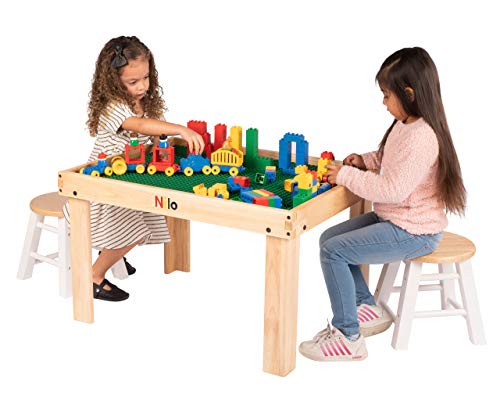 Kids Play Table Set with 2 Detachable Two-Sided Baseplates V618086