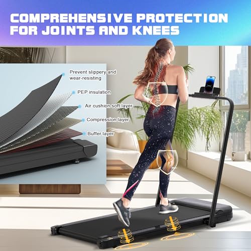 Walking Pad Treadmill, 2.5HP, 265 lb Capacity with Remote Control S501114