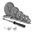 290lb & 300lb & 555lb Olympic Weight Plates Set with 7 ft. Olympic Barbell Y9087
