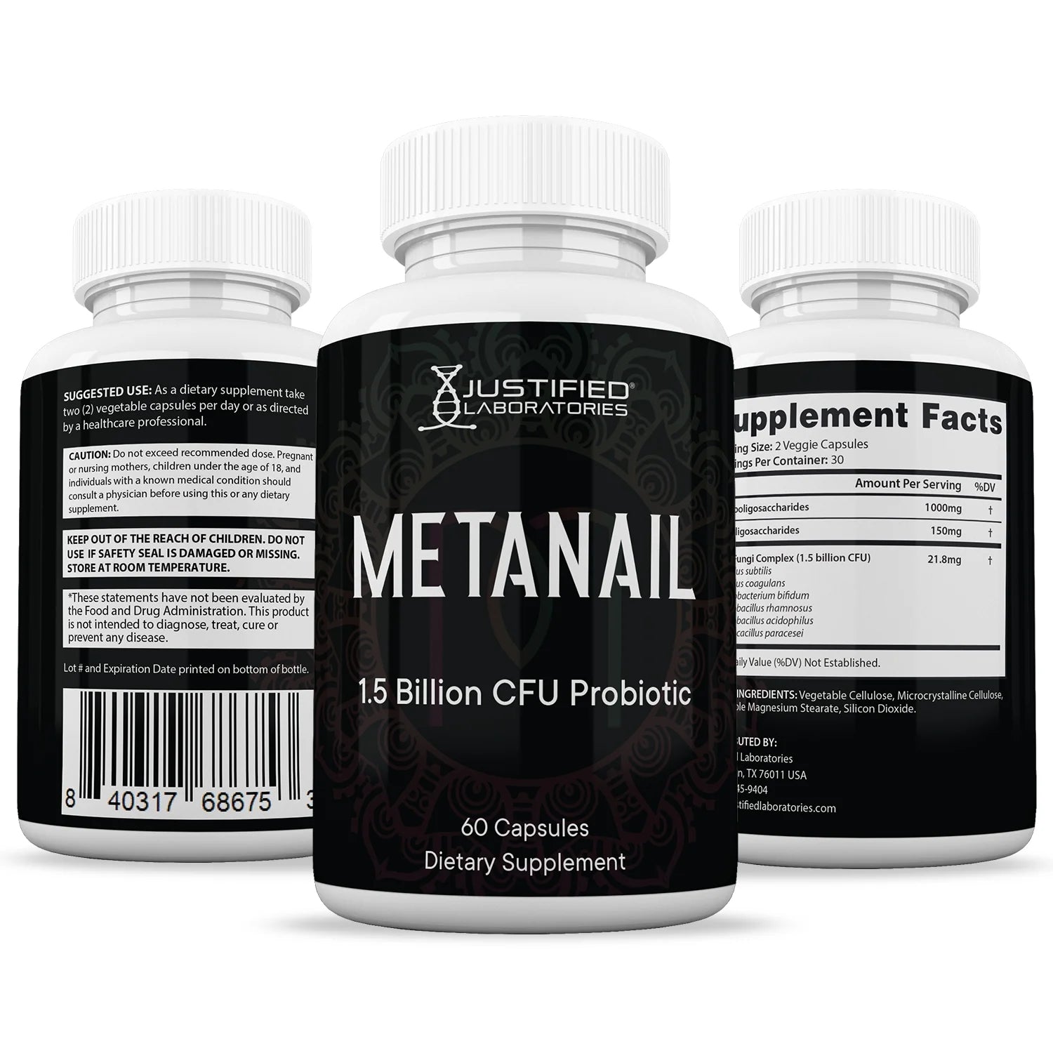 (2 Pack) 1.5 Billion CFU Probiotic Nail Support 120 Capsules Z2970