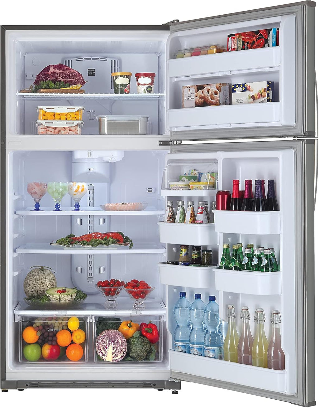 33" Top-Freezer Refrigerator with 21 Cubic Ft. Total Capacity, Stainless Steel G6919