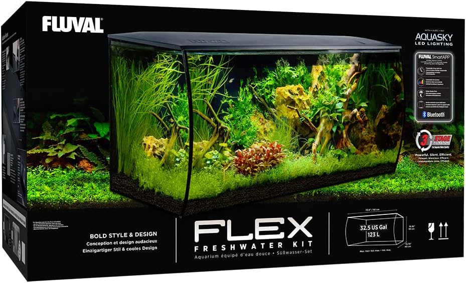 32.5 Gal. White Aquarium Kit with LED Lights and Filtration System L1431