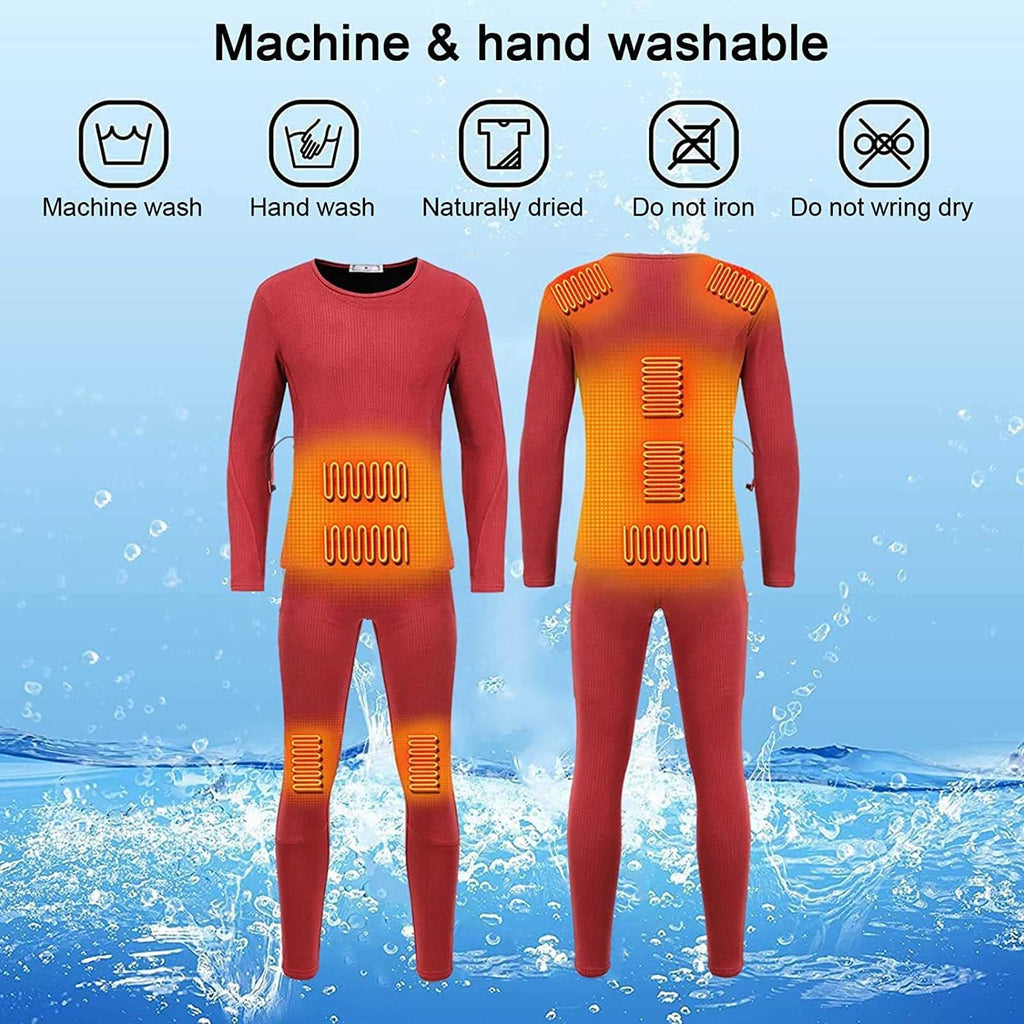 Men's USB Heating Thermal Suit with 3 Heating Levels and 9 Heating Zones M14568
