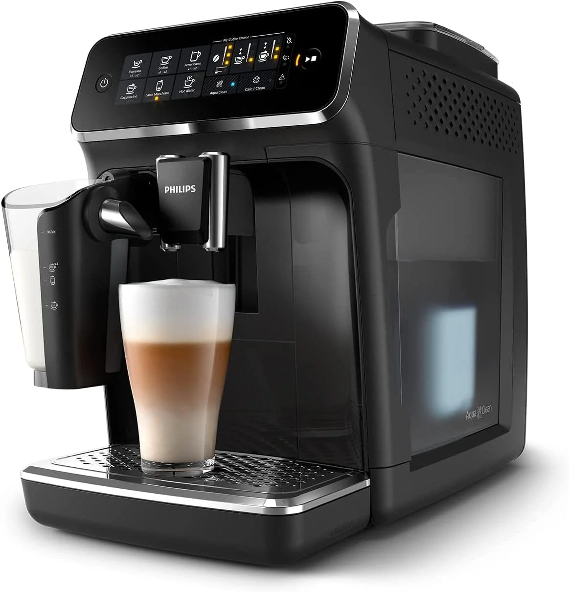 Black Fully Automatic Espresso Machine with LatteGo O908