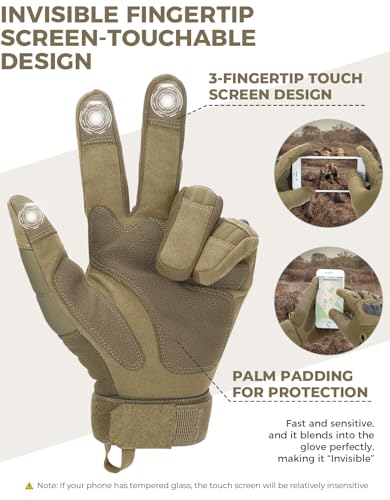 Tactical Gloves with Hard Shell & Palm Padding V907889