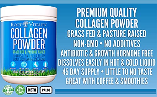 Collagen Peptides Powder, Grass-Fed, Hydrolyzed Protein Supplement (45 Servings) L422