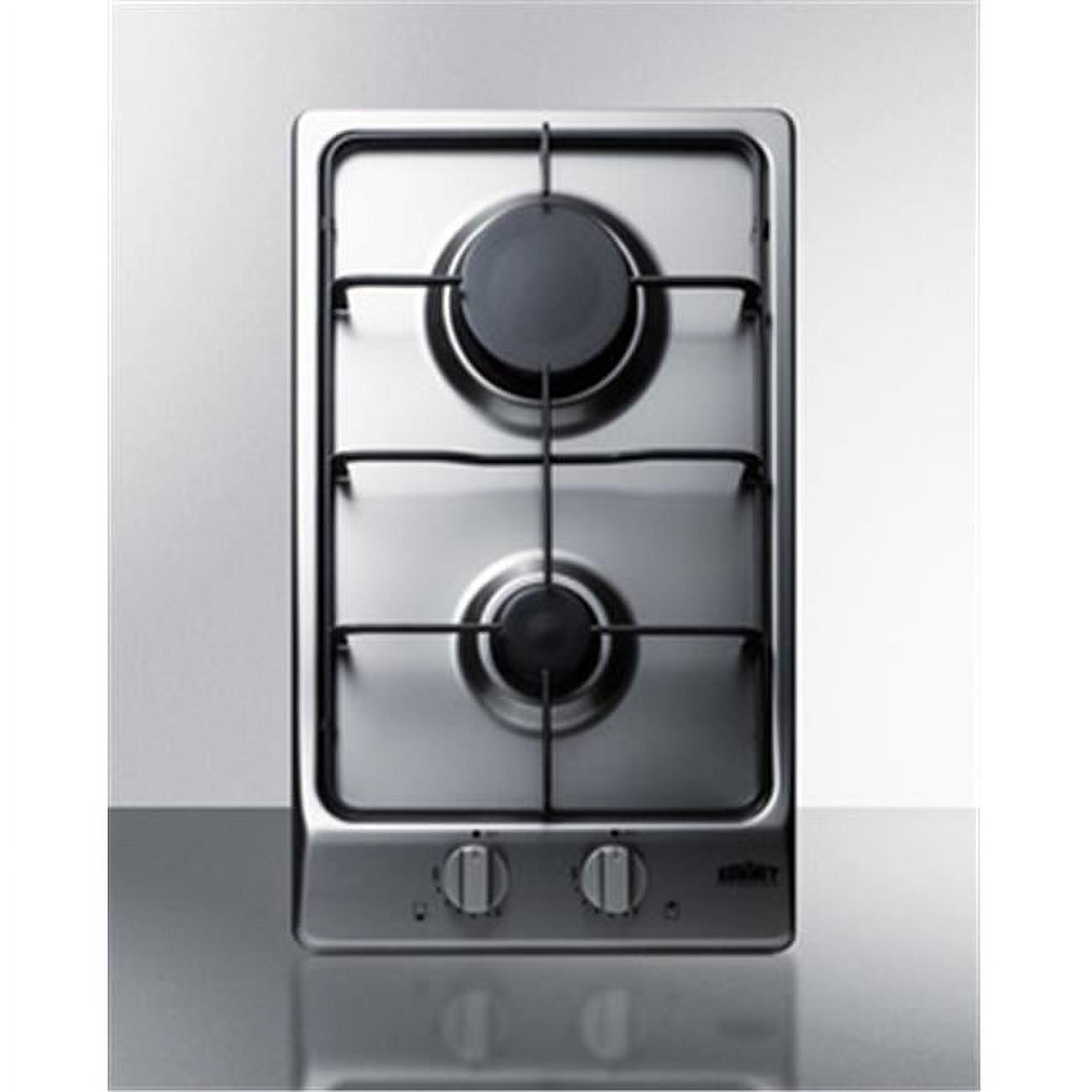 2 Burner Gas Cooktop with Stainless Steel Surface Z554056