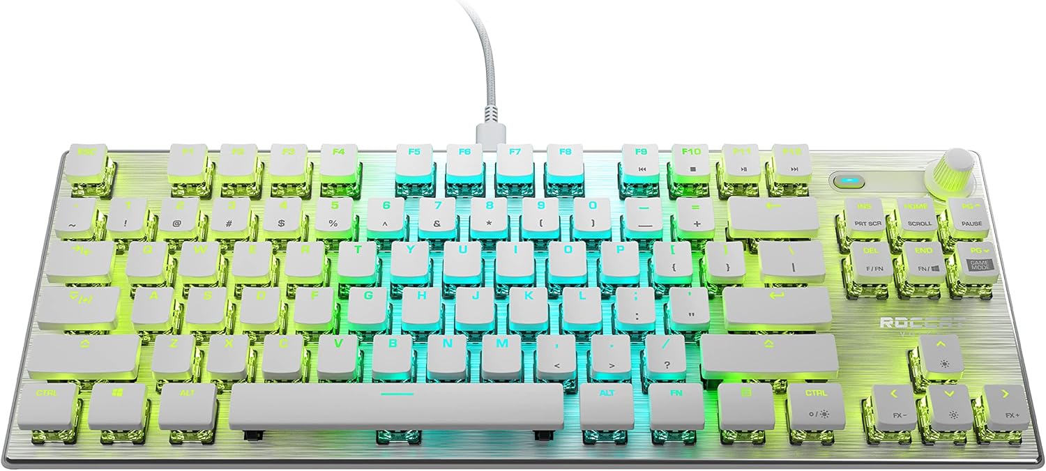 Black Tactile Optical Gaming Keyboard with Anodized Aluminum Top Plate T326781