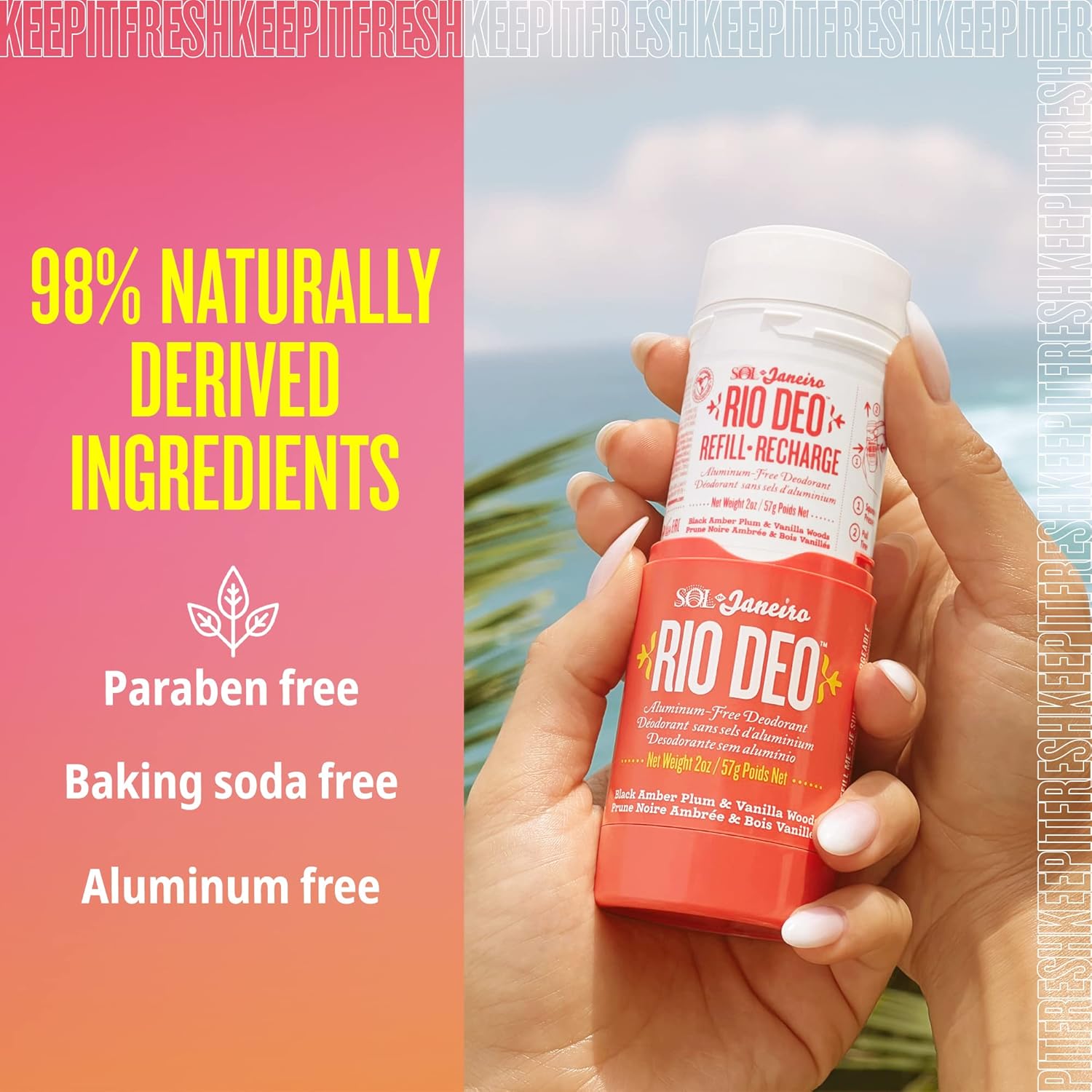 Refillable Aluminum-Free Deodorant Z13846