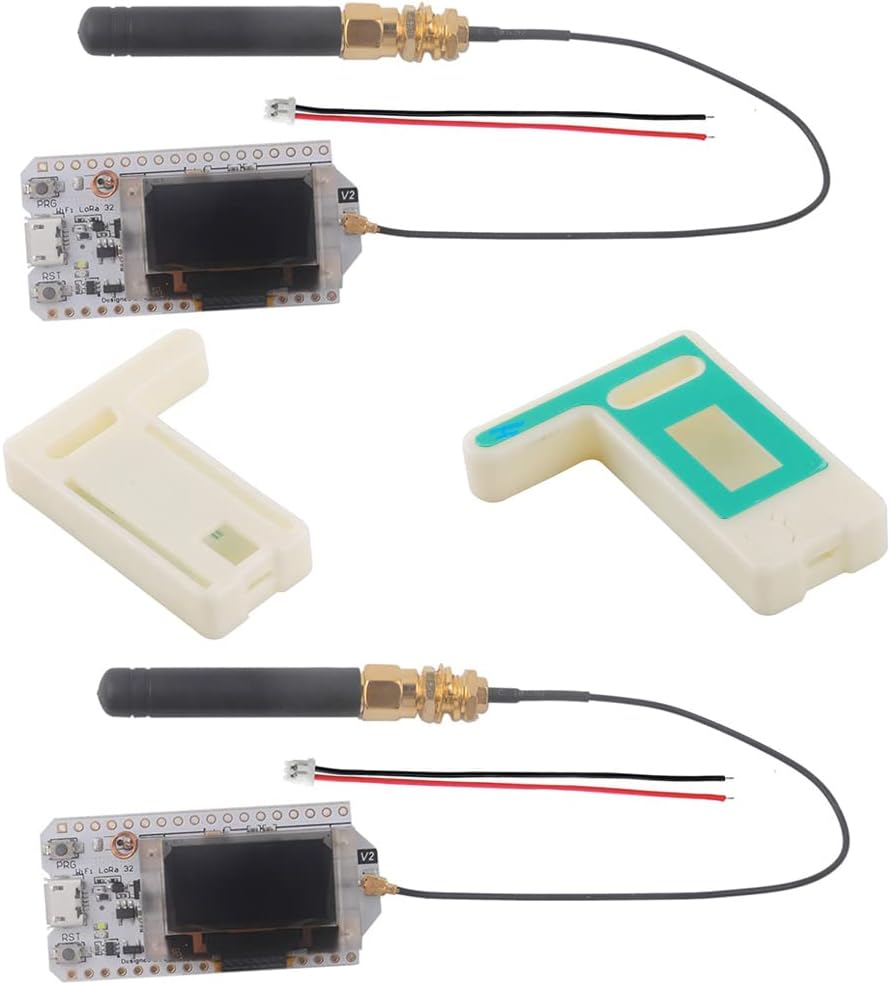Pack of 2 ESP32 OLED LoRa 915MHz Module with Protective Case Cover and Antenna L2600