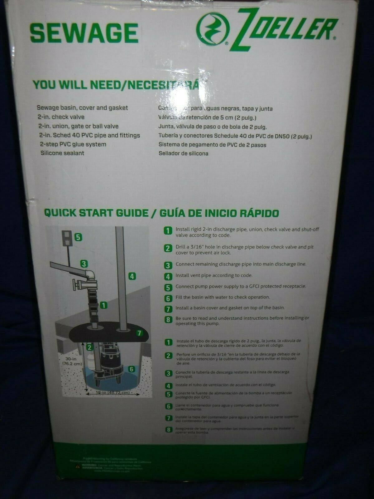 0.5-HP 115-Volt Cast Iron Sewage Sump Pump D165890