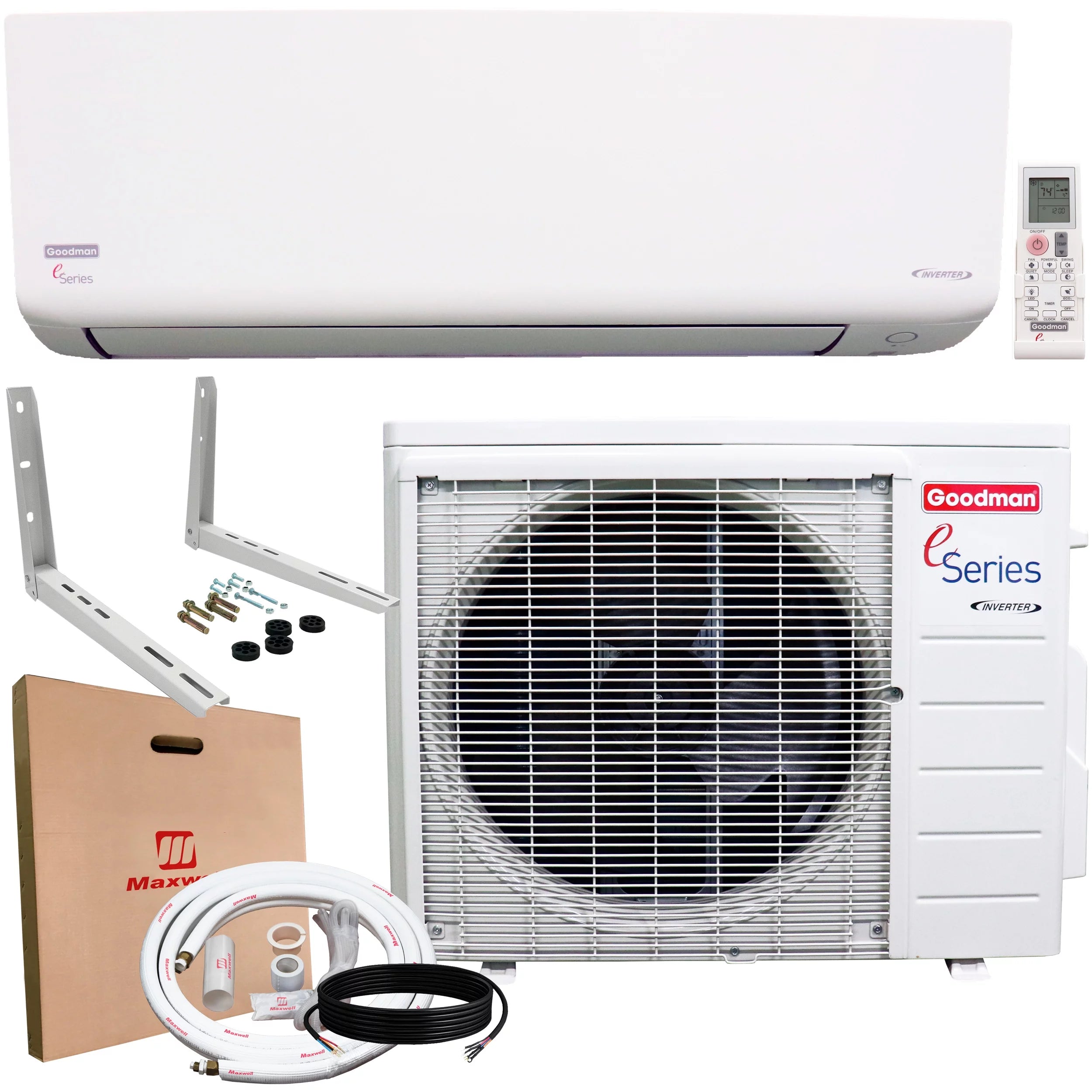 12,000 BTU 18 SEER2 Ductless Mini-Split Heat Pump Air Conditioner Q55832