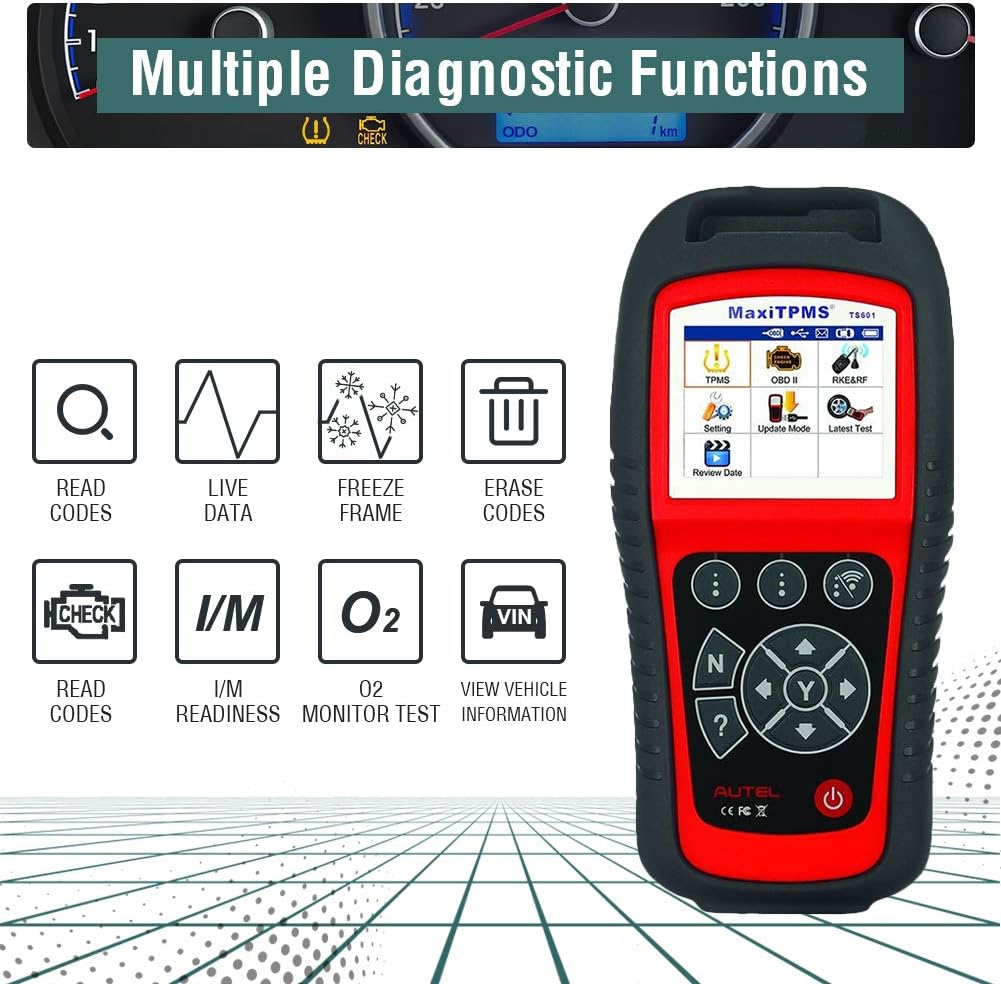 Wirelessly Sensor TPMS Reprogramming Activation Relearn Tool with OBDII Code Reader Function P7708