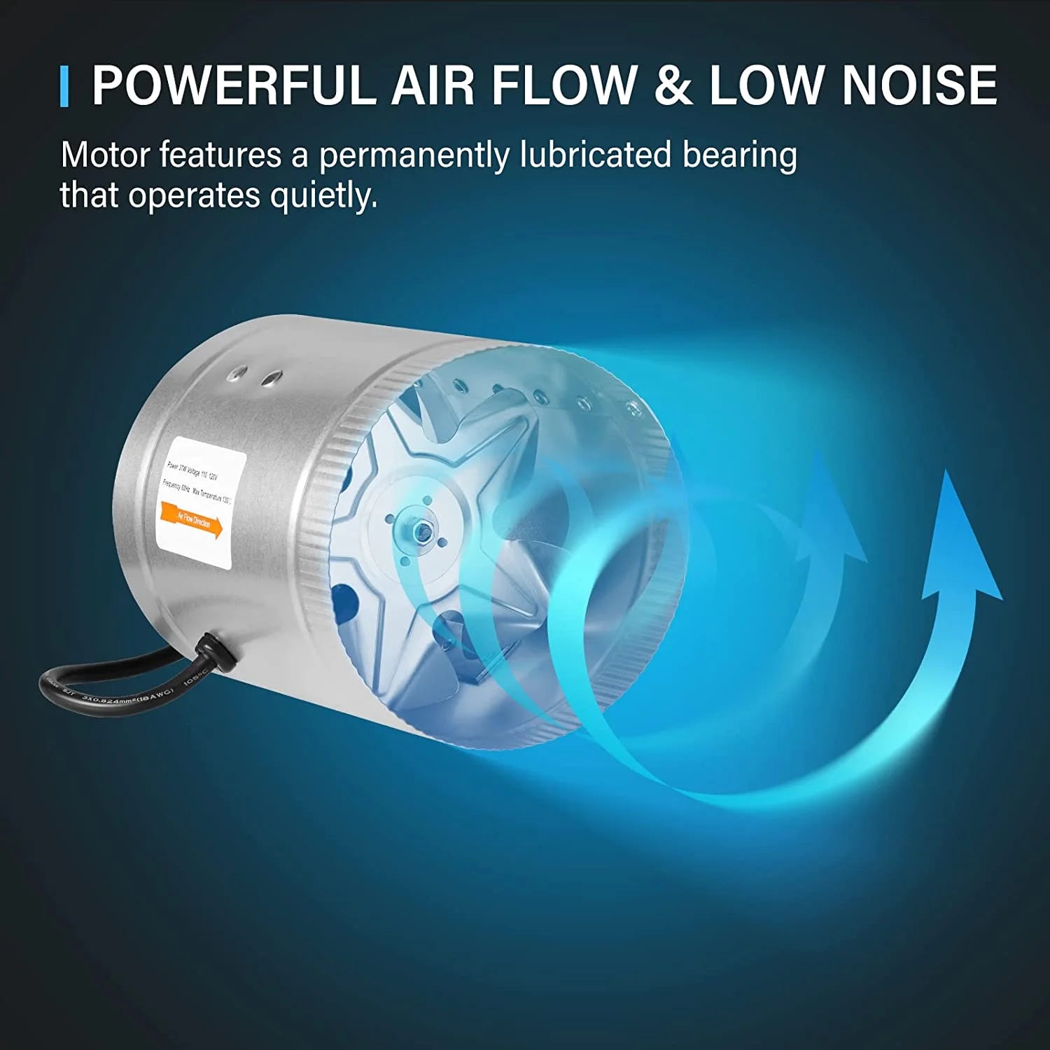 6 inch 240 CFM Inline Duct Fan J44559