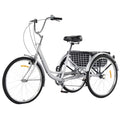 24 & 26 Inch 7 Speed Adult Tricycle with Large Rear Basket F85256