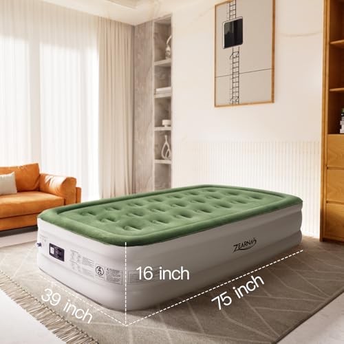 Twin 16" Inflatable Air Mattress with Built Pump E924373