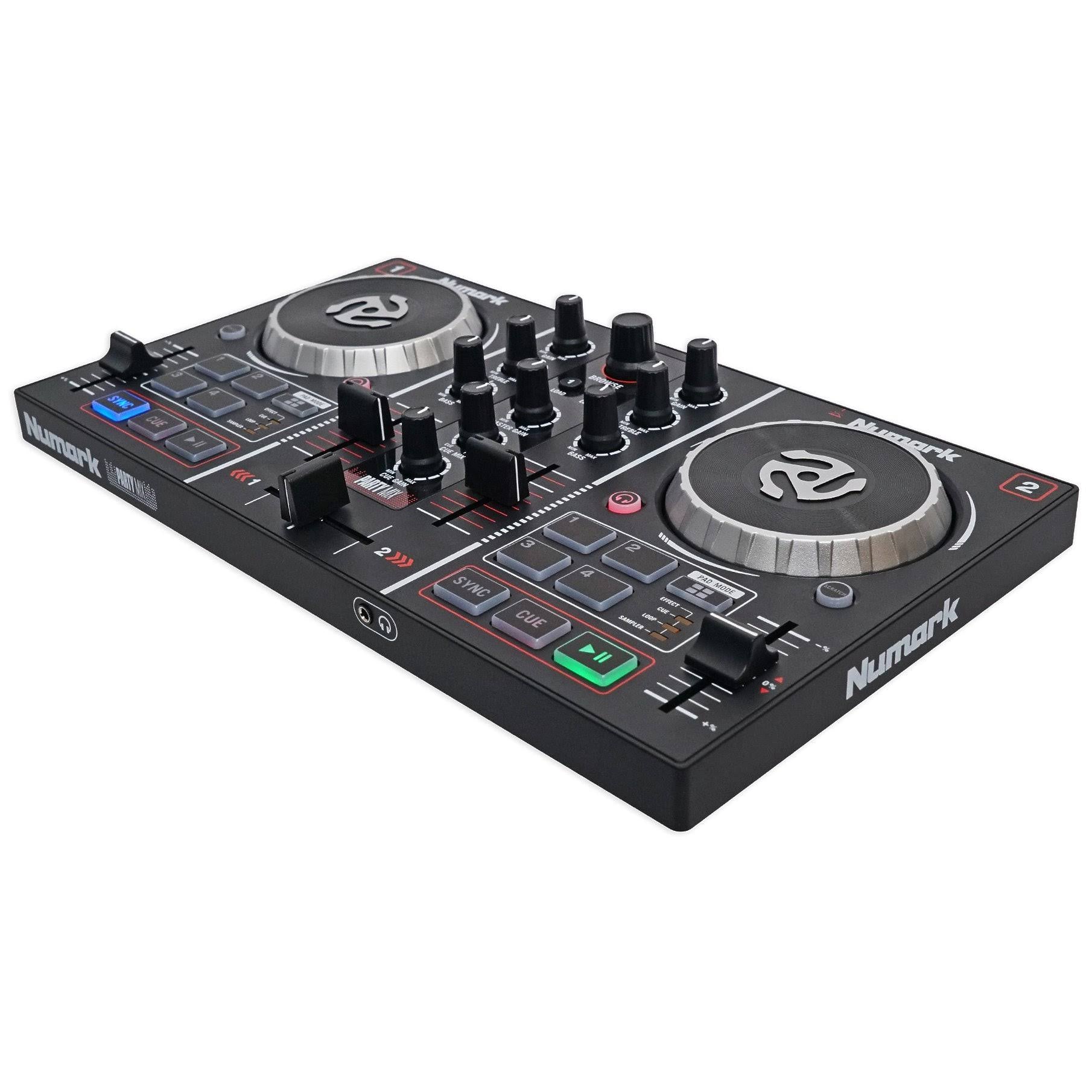 DJ Controller with Built in Light Show and Microphone and Cables and Case G916279
