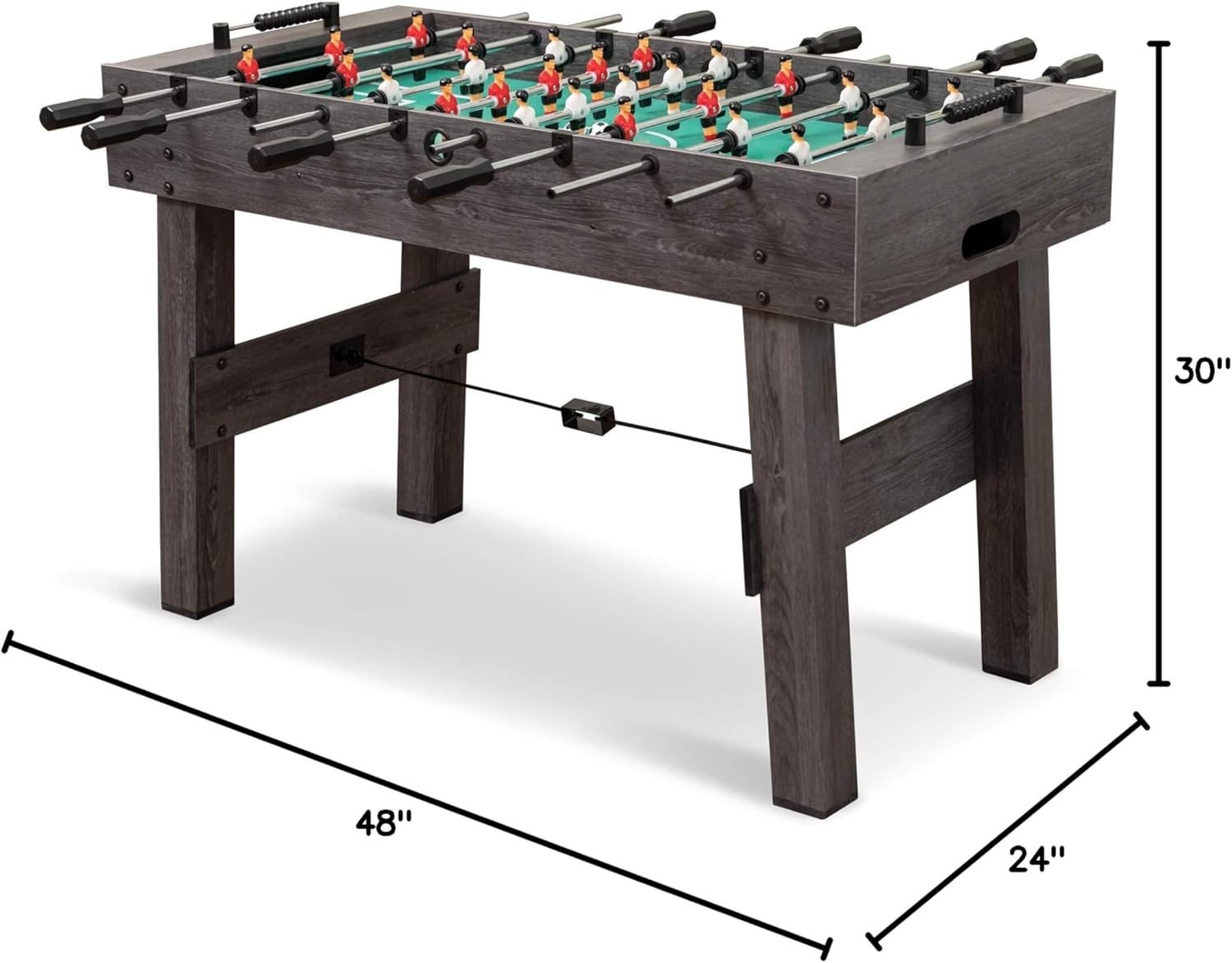 48" Mid-Size Indoor Foosball Table, Grey P7986