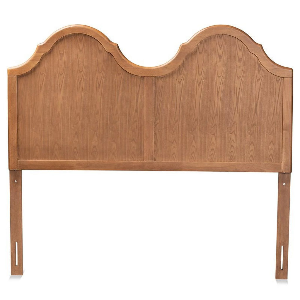 Wood Queen Size Arched Headboard in Ash Walnut O282