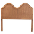 Wood Queen Size Arched Headboard in Ash Walnut O282
