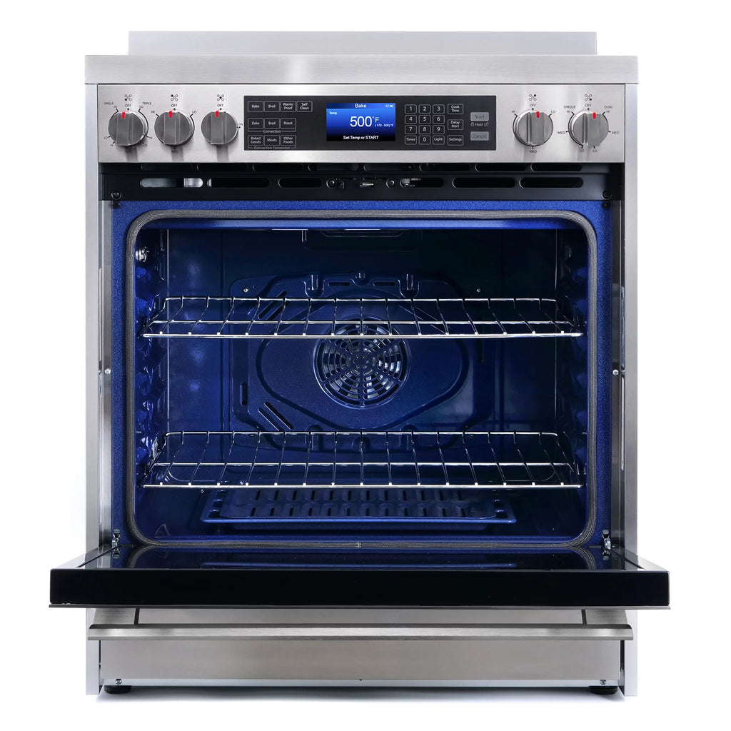 2 Piece Kitchen Appliance Package with 30" Over the Range Microwave & 30" Freestanding Electric Range S76530