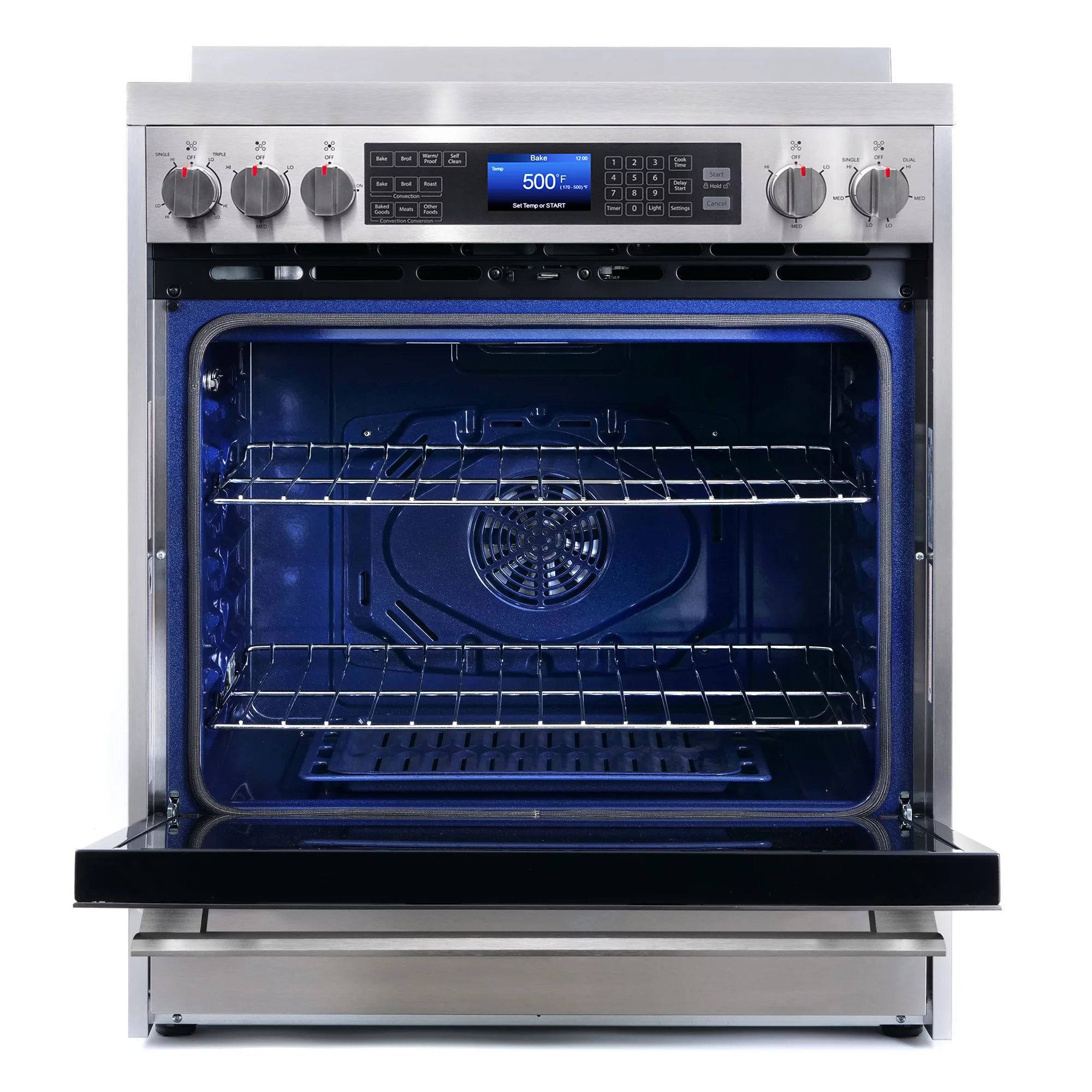 2 Piece Kitchen Appliance Package with 30" Over the Range Microwave & 30" Freestanding Electric Range S76530