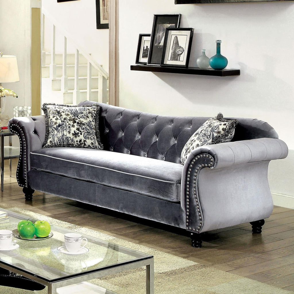 Red Leatherette Sofa and Loveseat P640